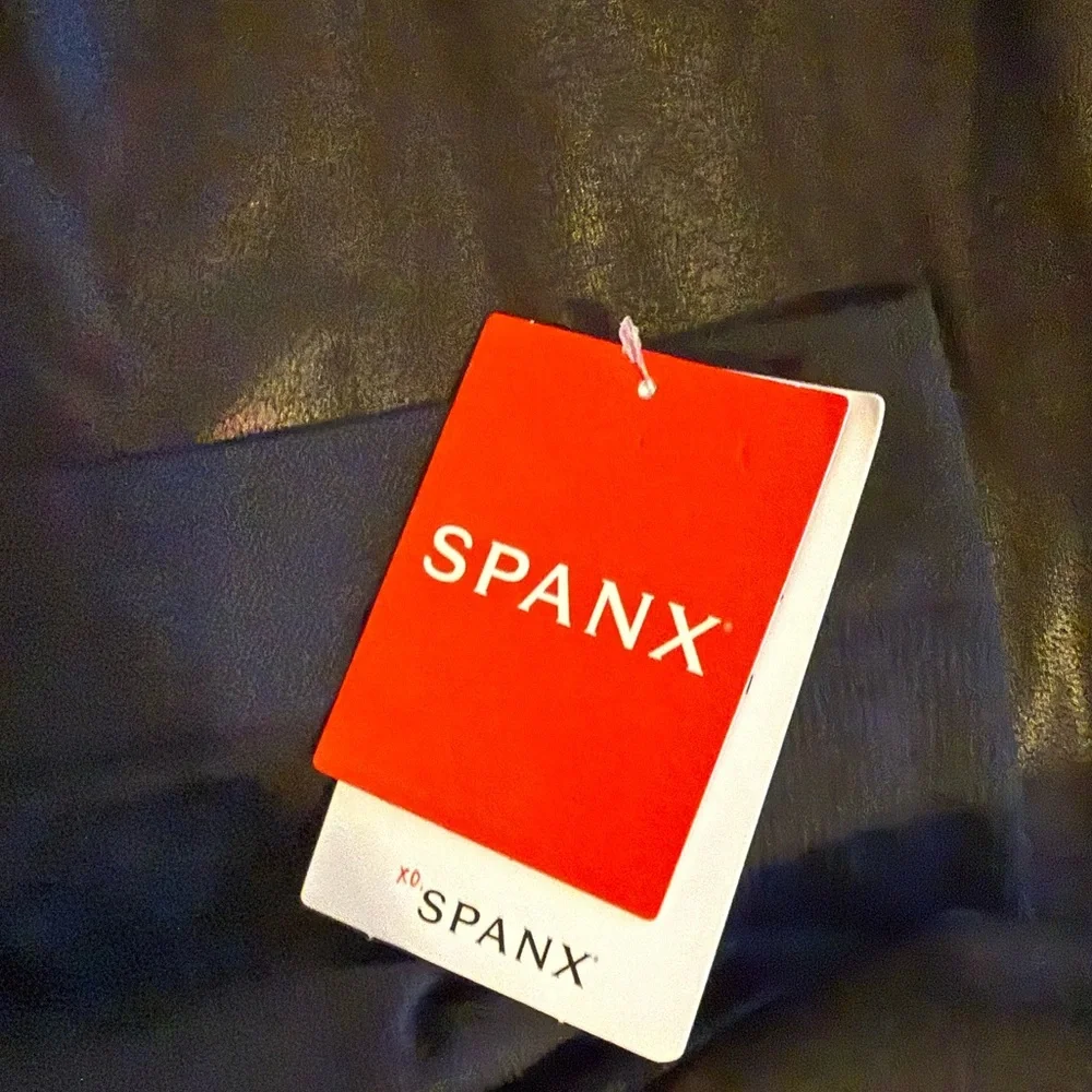 NWT💎Spanx Mama Faux Leather Leggings Black Size 1X Retail $110 Soft! - Picture 6 of 6